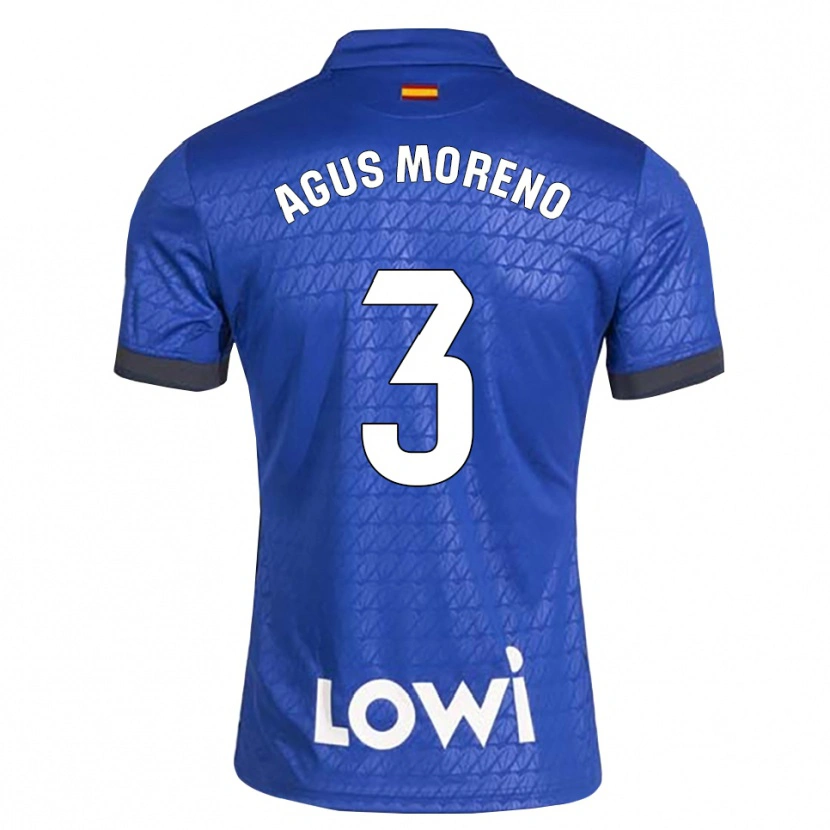 Danxen Pánské Agus Moreno #3 Modrá Bílá Černá Domů Hráčské Dresy 2026/27 Dres