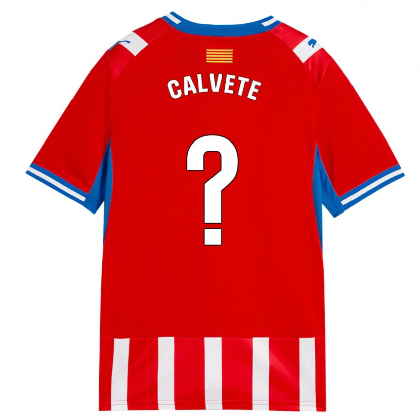 Danxen Pánské Pablo Calvete #0 Červená Bílá Nebesky Modrá Domů Hráčské Dresy 2026/27 Dres
