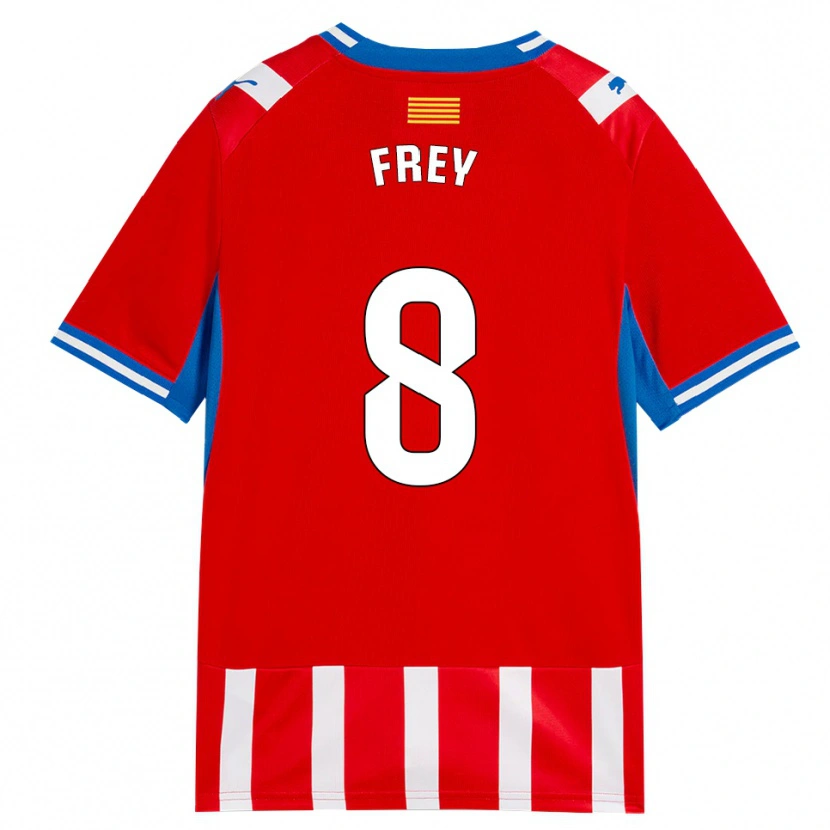 Danxen Pánské Darío Frey #8 Červená Bílá Nebesky Modrá Domů Hráčské Dresy 2026/27 Dres