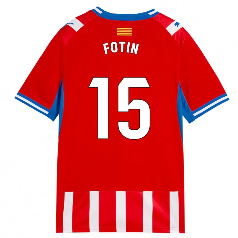 Danxen Pánské Rareș Fotin #15 Červená Bílá Nebesky Modrá Domů Hráčské Dresy 2026/27 Dres