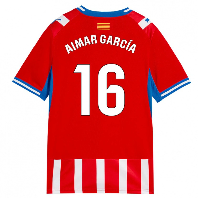 Danxen Pánské Aimar García #16 Červená Bílá Nebesky Modrá Domů Hráčské Dresy 2026/27 Dres