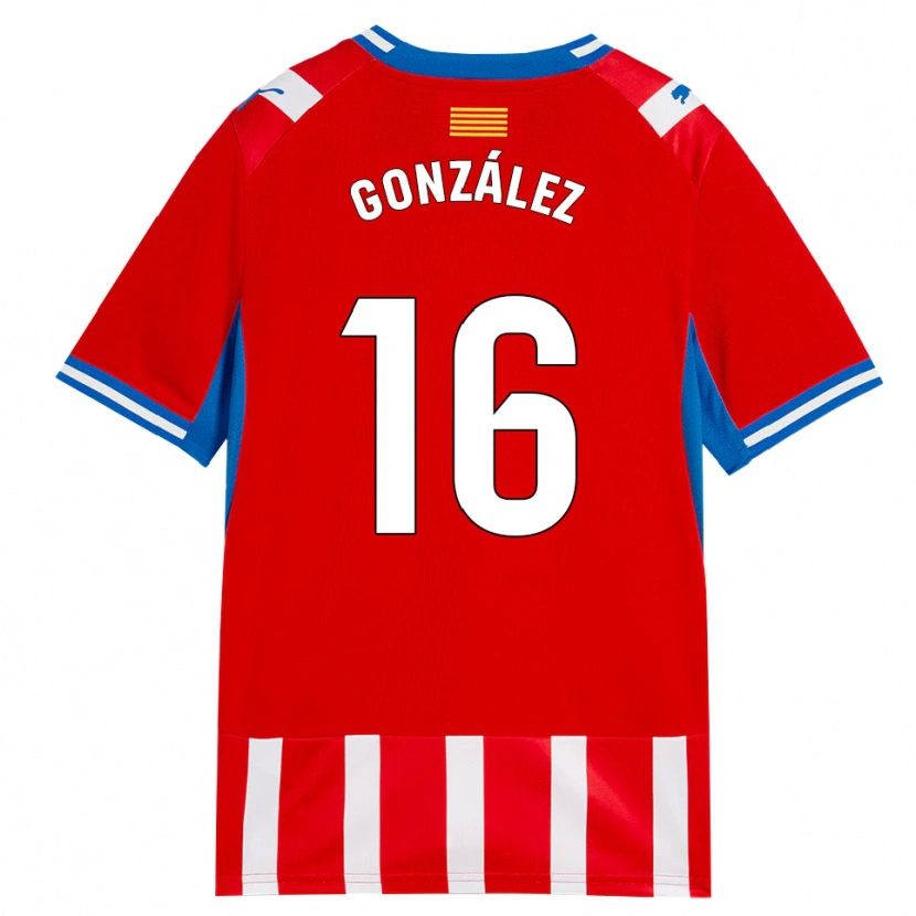 Danxen Pánské Lau González #16 Červená Bílá Nebesky Modrá Domů Hráčské Dresy 2026/27 Dres