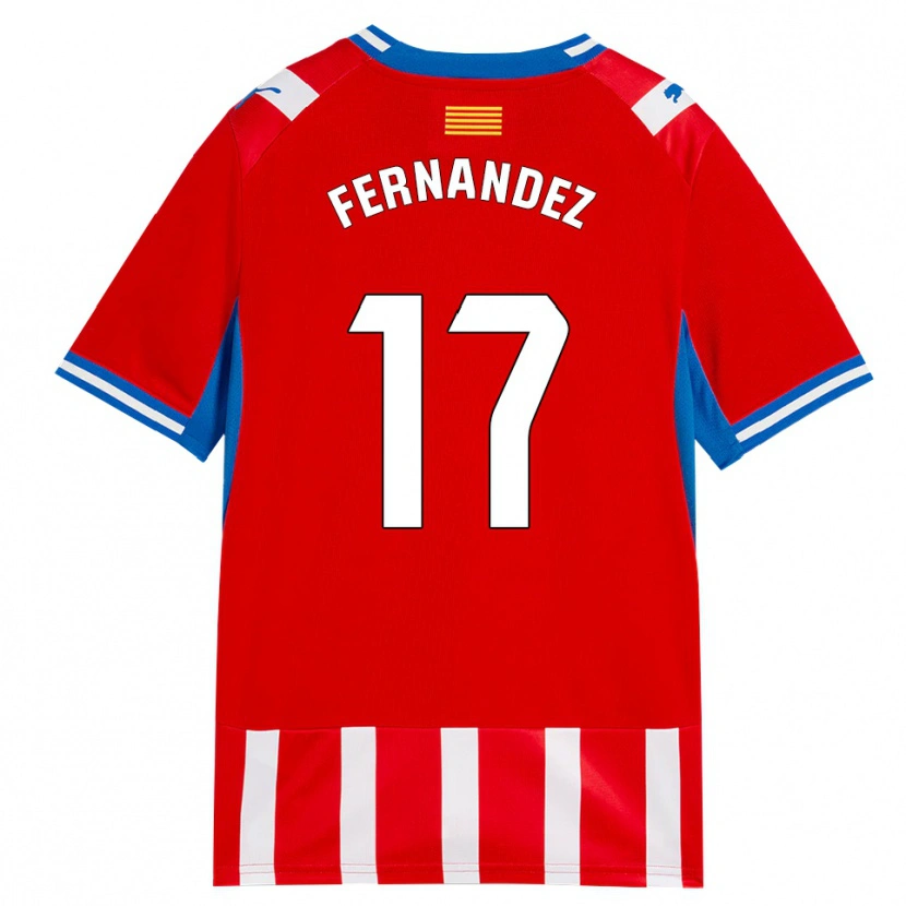 Danxen Pánské Daniel Fernández #17 Červená Bílá Nebesky Modrá Domů Hráčské Dresy 2026/27 Dres