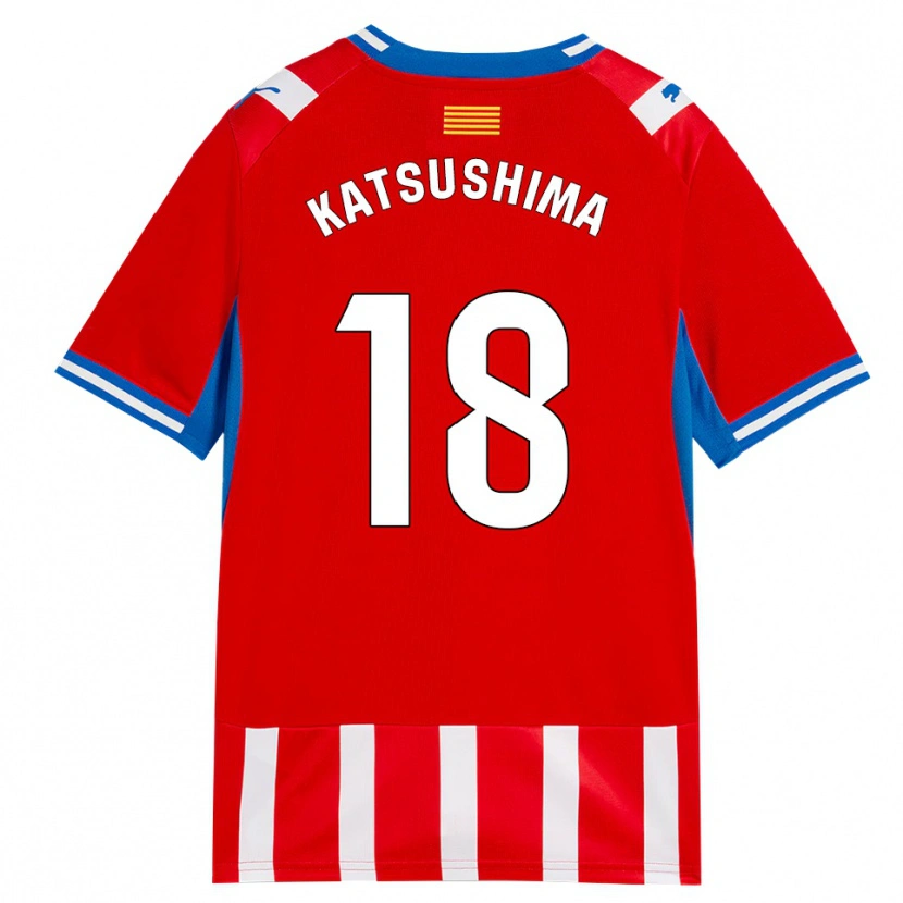 Danxen Pánské Shinnosuke Katsushima #18 Červená Bílá Nebesky Modrá Domů Hráčské Dresy 2026/27 Dres