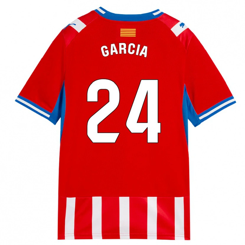 Danxen Pánské Borja García #24 Červená Bílá Nebesky Modrá Domů Hráčské Dresy 2026/27 Dres