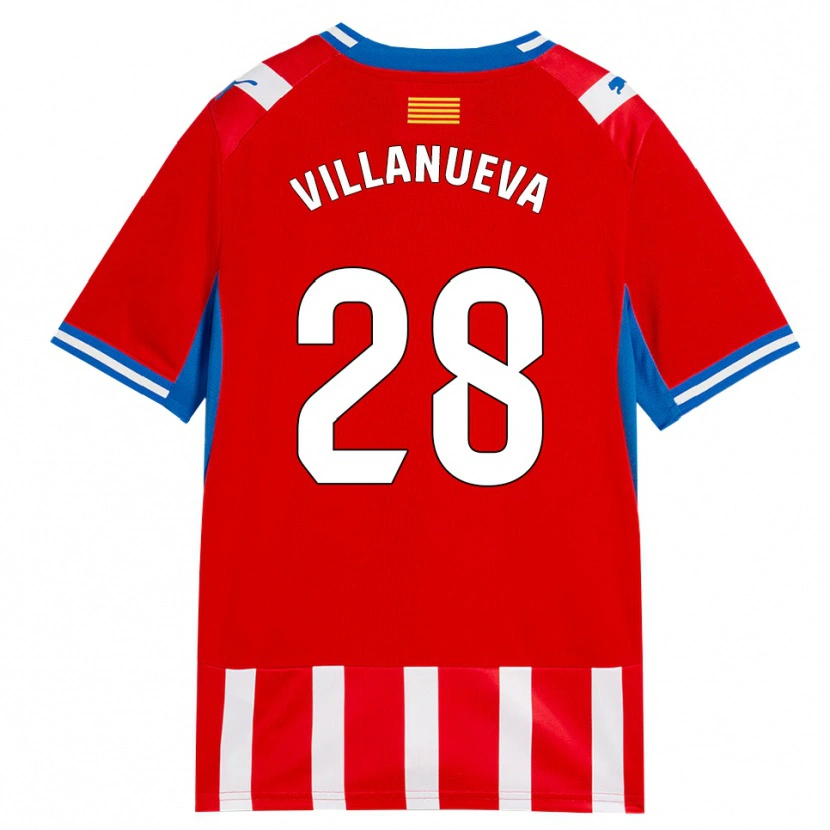 Danxen Pánské Pablo Villanueva #28 Červená Bílá Nebesky Modrá Domů Hráčské Dresy 2026/27 Dres