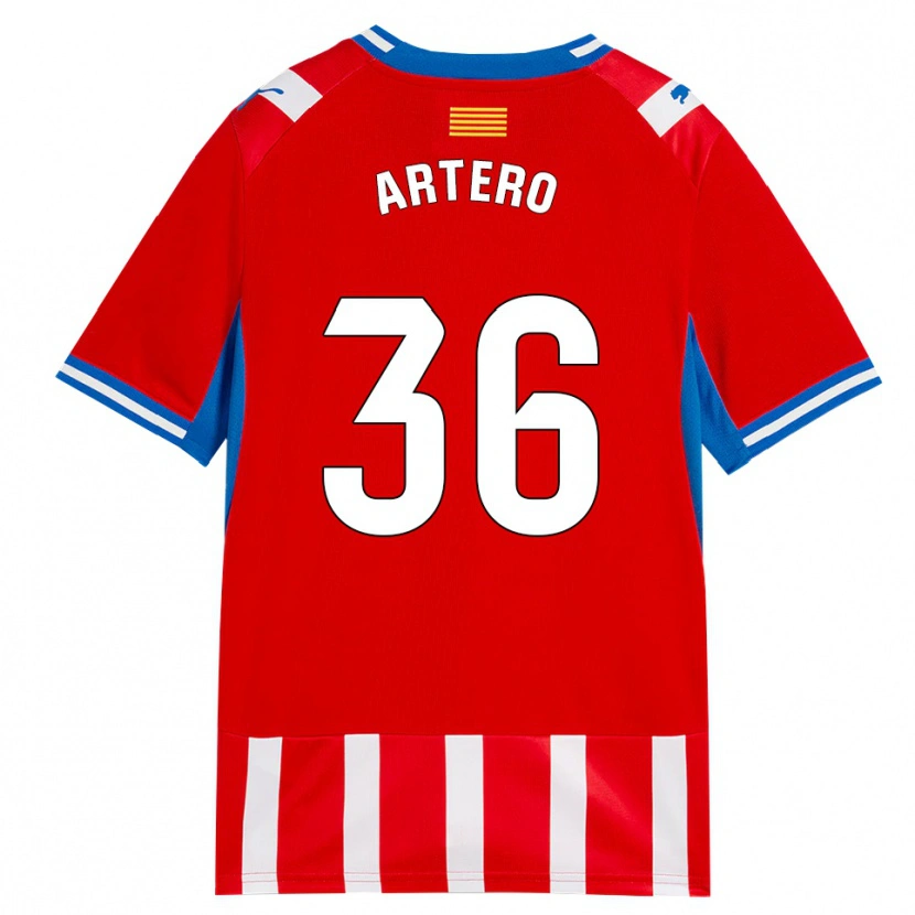 Danxen Pánské Ricard Artero #36 Červená Bílá Nebesky Modrá Domů Hráčské Dresy 2026/27 Dres