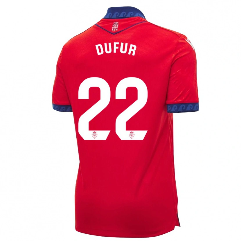 Danxen Pánské Ander Dufur #22 Červená Tmavě Modrá Bílá Domů Hráčské Dresy 2026/27 Dres
