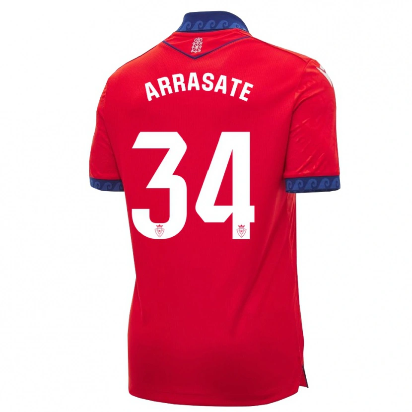 Danxen Pánské Ibai Arrasate #34 Červená Tmavě Modrá Bílá Domů Hráčské Dresy 2026/27 Dres