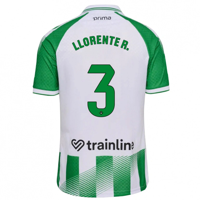 Danxen Pánské Diego Llorente #3 Světle Zelená Černá Bílá Domů Hráčské Dresy 2026/27 Dres