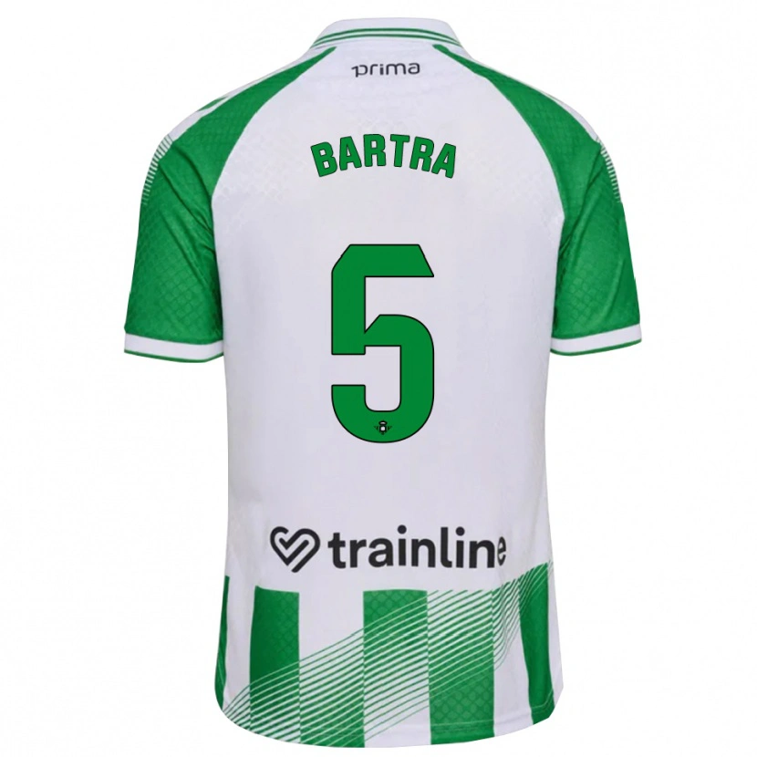 Danxen Pánské Marc Bartra #5 Světle Zelená Černá Bílá Domů Hráčské Dresy 2026/27 Dres