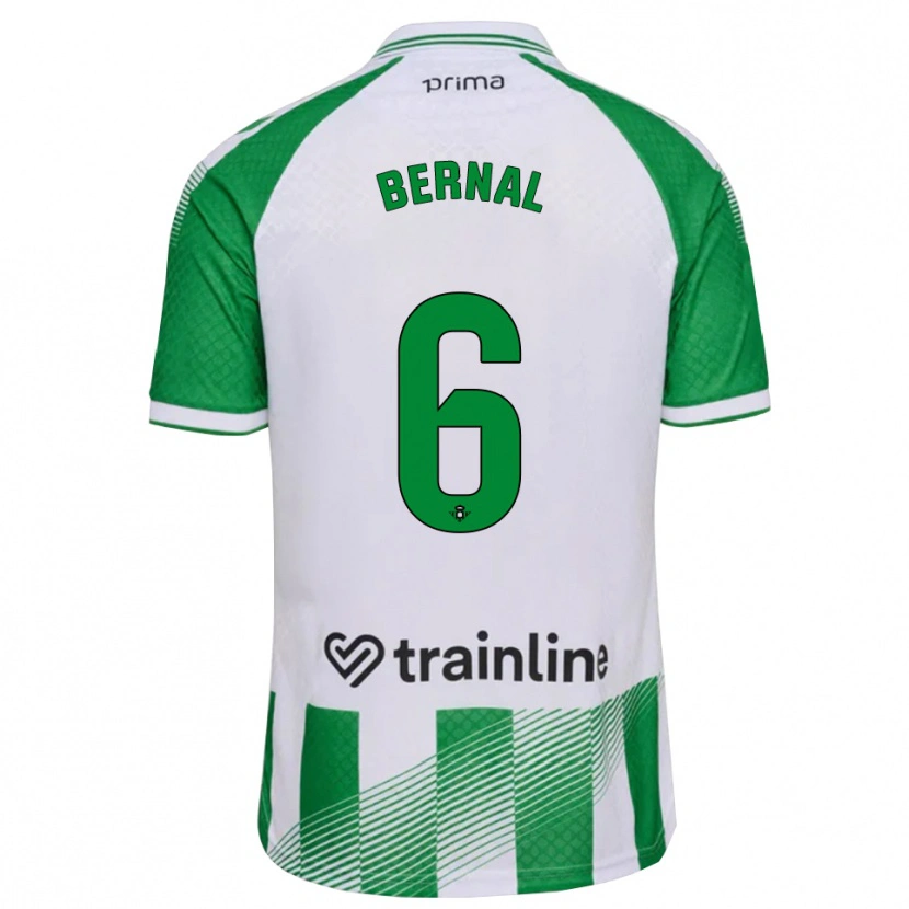 Danxen Pánské Facundo Bernal #6 Světle Zelená Černá Bílá Domů Hráčské Dresy 2026/27 Dres
