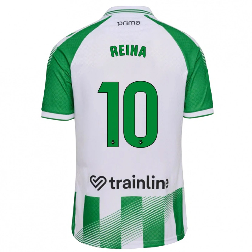 Danxen Pánské Carlos Reina #10 Světle Zelená Černá Bílá Domů Hráčské Dresy 2026/27 Dres