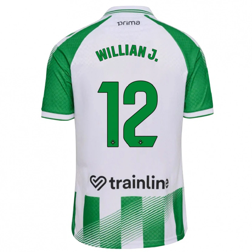 Danxen Pánské Willian Jose #12 Světle Zelená Černá Bílá Domů Hráčské Dresy 2026/27 Dres