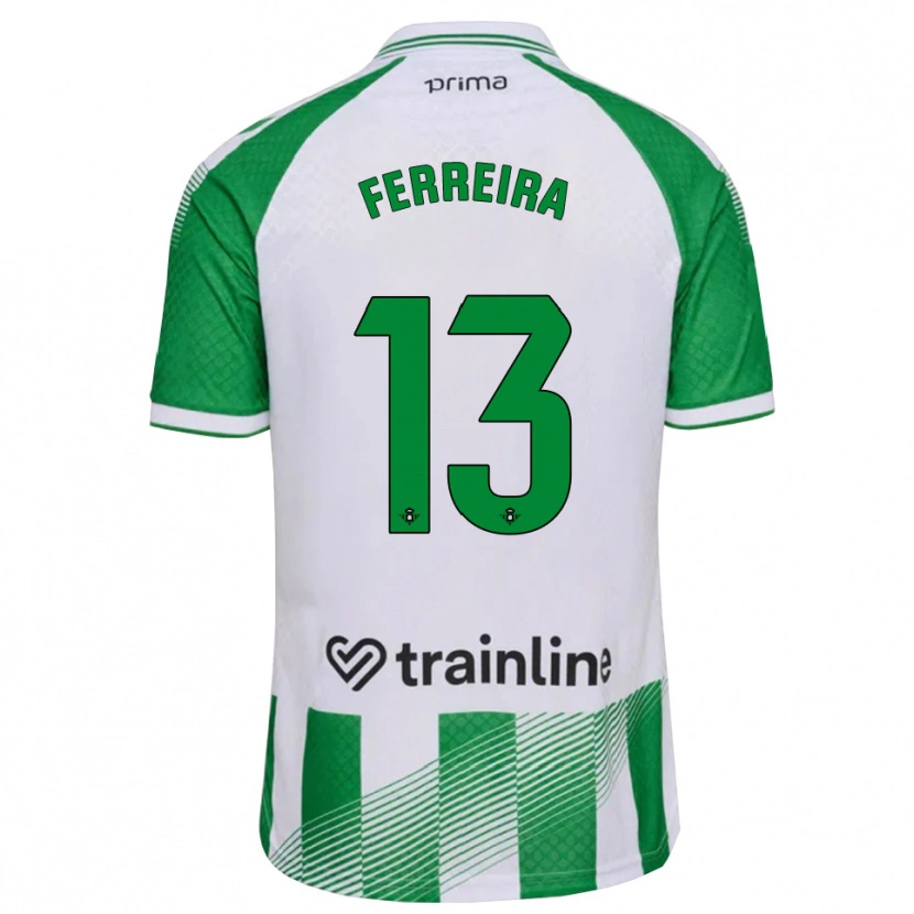 Danxen Pánské Kilian Ferreira #13 Světle Zelená Černá Bílá Domů Hráčské Dresy 2026/27 Dres
