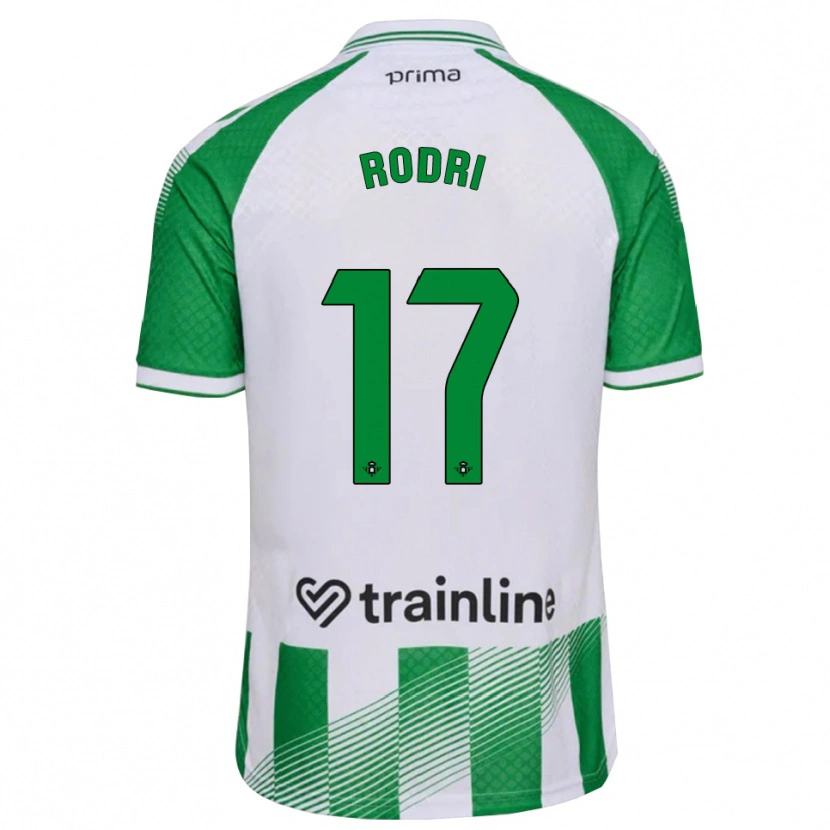 Danxen Pánské Rodri Sanchez #17 Světle Zelená Černá Bílá Domů Hráčské Dresy 2026/27 Dres