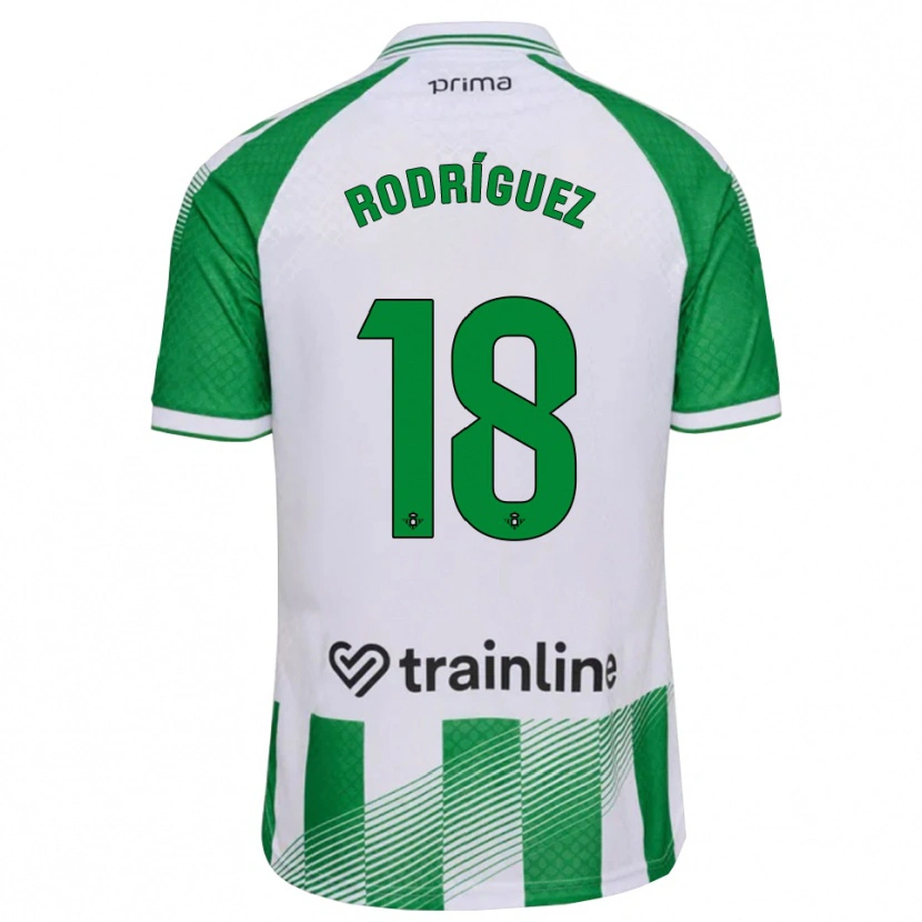 Danxen Pánské Juan Rodríguez #18 Světle Zelená Černá Bílá Domů Hráčské Dresy 2026/27 Dres