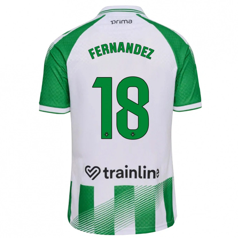 Danxen Pánské Nicolás Fernández #18 Světle Zelená Černá Bílá Domů Hráčské Dresy 2026/27 Dres