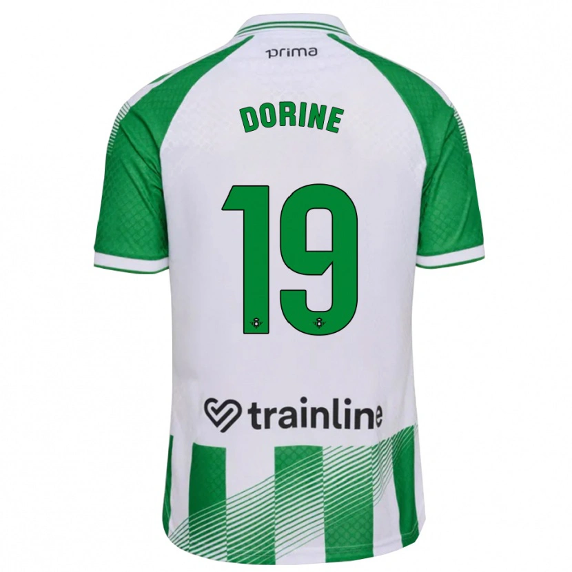 Danxen Pánské Dorine Nina Chuigoue #19 Světle Zelená Černá Bílá Domů Hráčské Dresy 2026/27 Dres