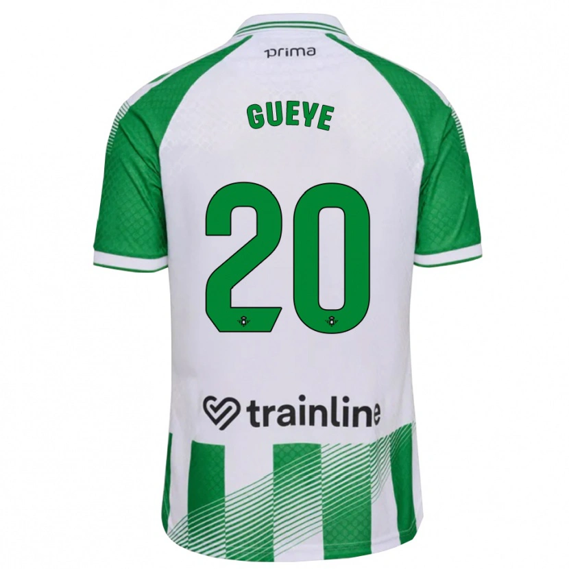 Danxen Pánské Lamine Gueye #20 Světle Zelená Černá Bílá Domů Hráčské Dresy 2026/27 Dres