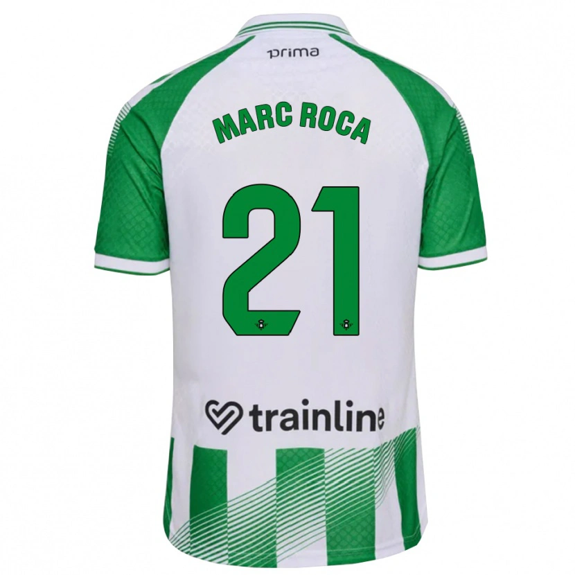 Danxen Pánské Marc Roca #21 Světle Zelená Černá Bílá Domů Hráčské Dresy 2026/27 Dres