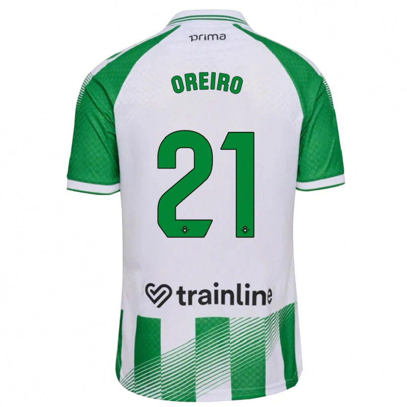 Danxen Pánské Jorge Oreiro #21 Světle Zelená Černá Bílá Domů Hráčské Dresy 2026/27 Dres
