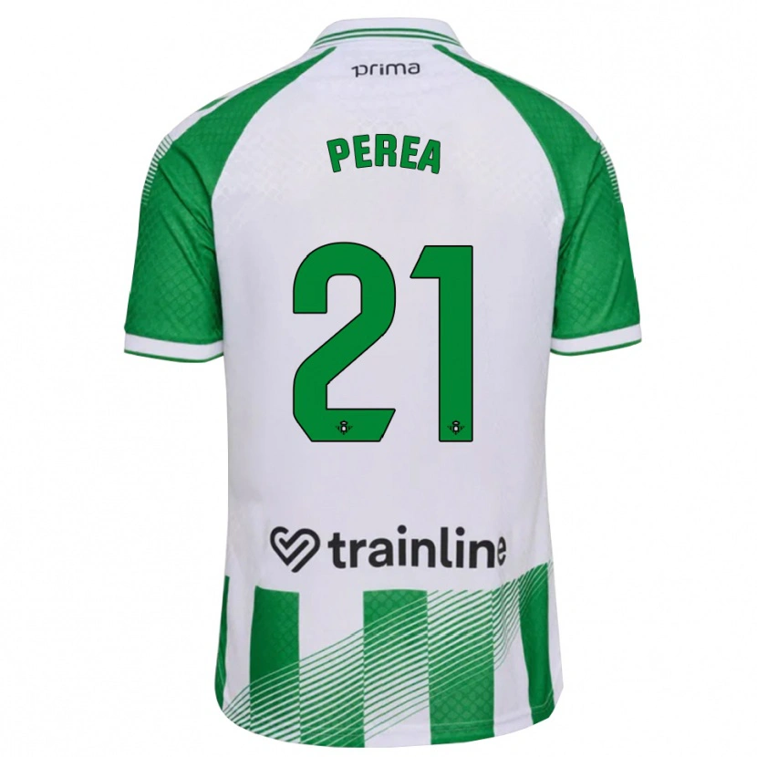 Danxen Pánské Paula Perea #21 Světle Zelená Černá Bílá Domů Hráčské Dresy 2026/27 Dres