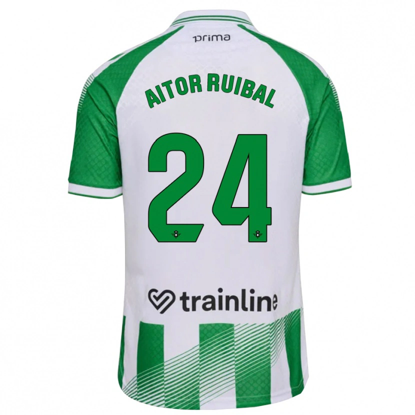 Danxen Pánské Aitor Ruibal #24 Světle Zelená Černá Bílá Domů Hráčské Dresy 2026/27 Dres