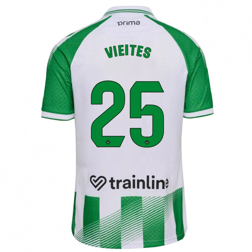 Danxen Pánské Fran Vieites #25 Světle Zelená Černá Bílá Domů Hráčské Dresy 2026/27 Dres