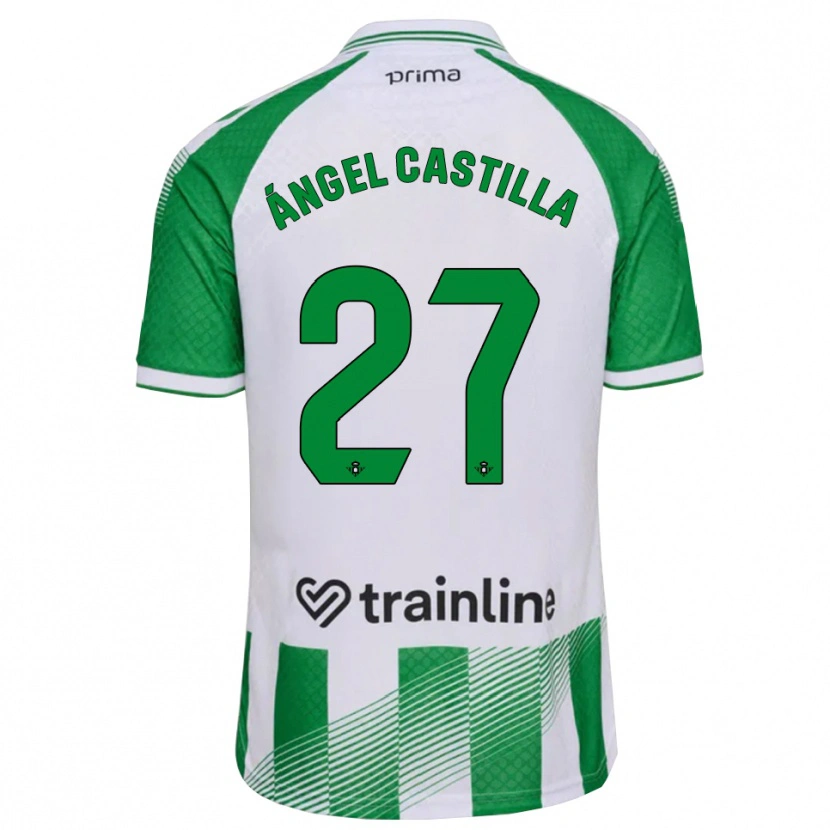 Danxen Pánské Miguel Ángel Castilla #27 Světle Zelená Černá Bílá Domů Hráčské Dresy 2026/27 Dres