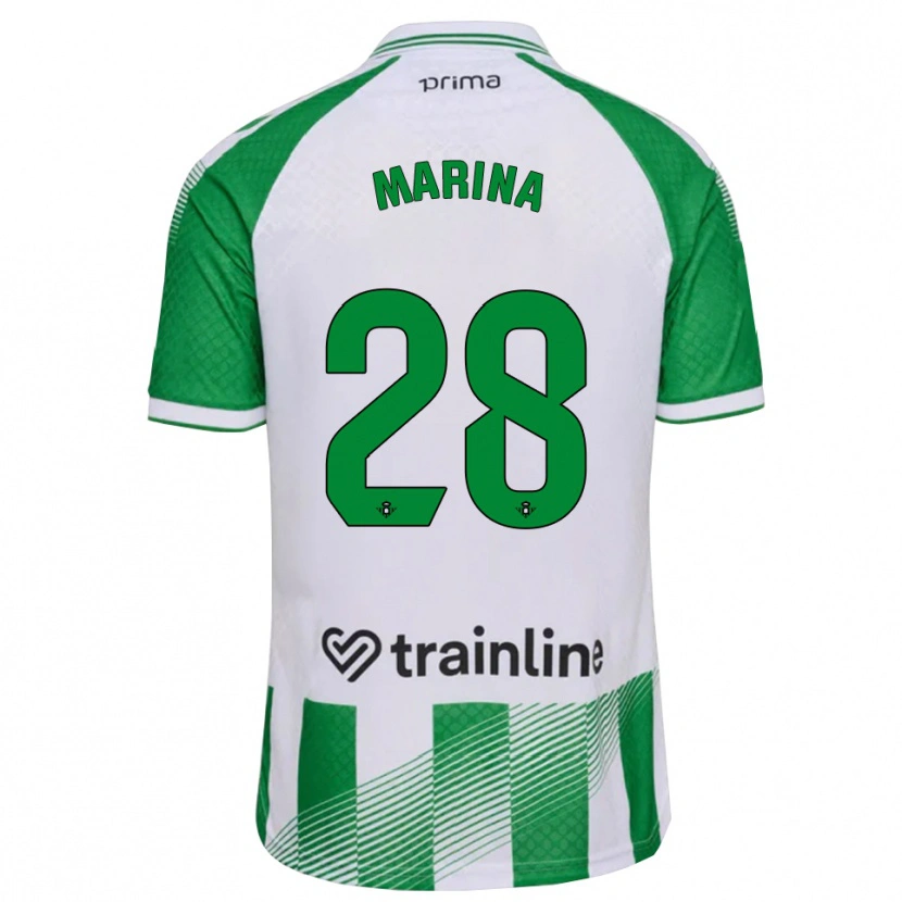 Danxen Pánské Marina Sánchez #28 Světle Zelená Černá Bílá Domů Hráčské Dresy 2026/27 Dres