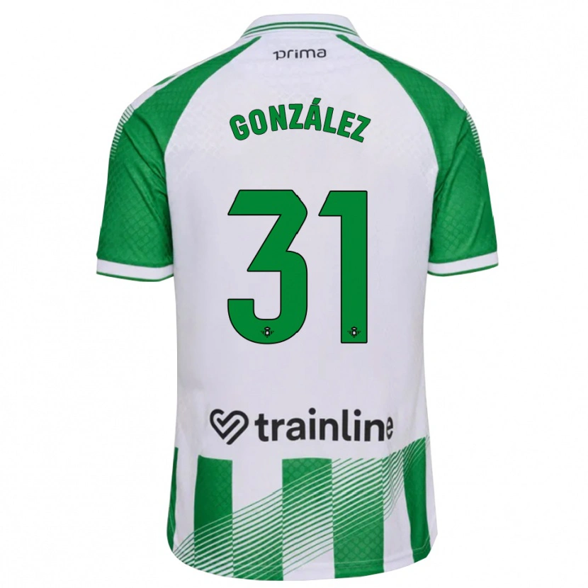 Danxen Pánské Manu González #31 Světle Zelená Černá Bílá Domů Hráčské Dresy 2026/27 Dres