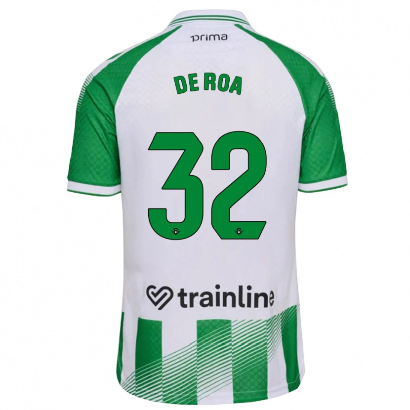 Danxen Pánské Carlos De Roa #32 Světle Zelená Černá Bílá Domů Hráčské Dresy 2026/27 Dres