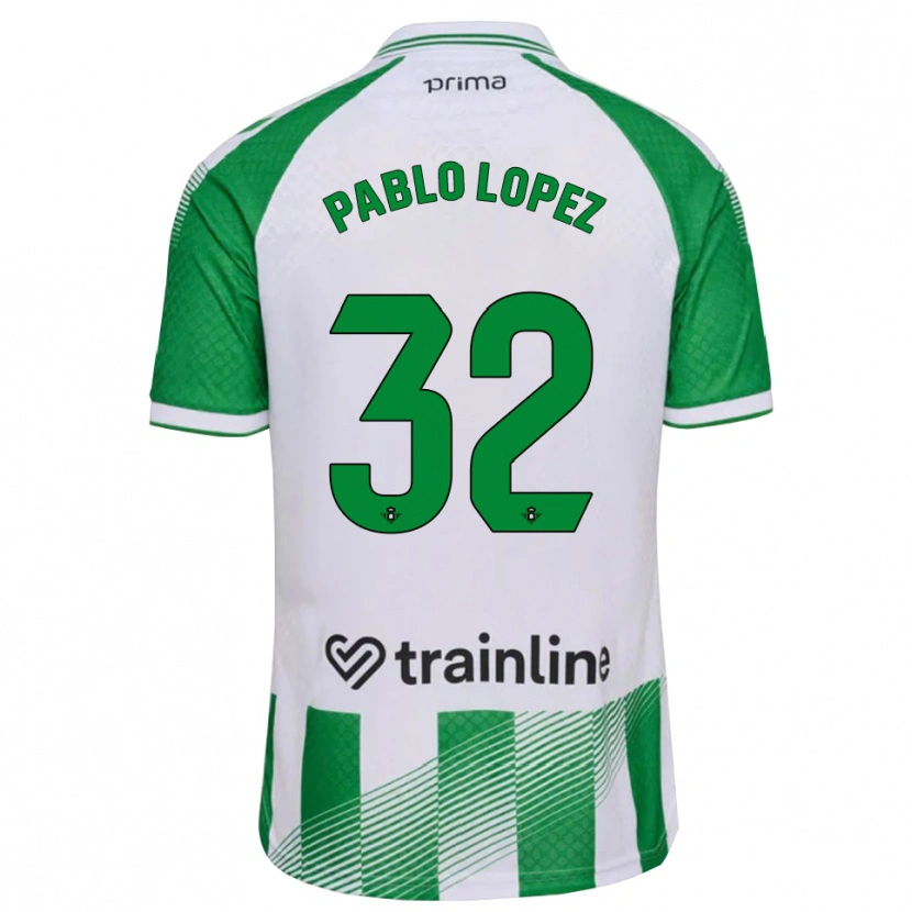 Danxen Pánské Pablo López #32 Světle Zelená Černá Bílá Domů Hráčské Dresy 2026/27 Dres