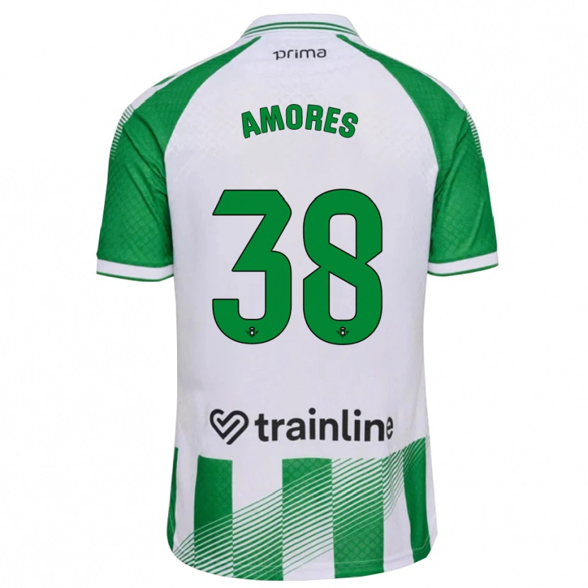 Danxen Pánské Iker Amores #38 Světle Zelená Černá Bílá Domů Hráčské Dresy 2026/27 Dres