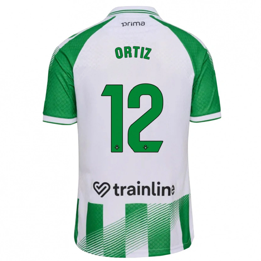 Danxen Pánské Ángel Ortiz #12 Světle Zelená Černá Bílá Domů Hráčské Dresy 2026/27 Dres