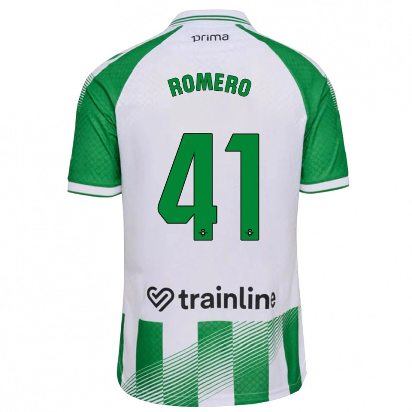 Danxen Pánské José Romero #41 Světle Zelená Černá Bílá Domů Hráčské Dresy 2026/27 Dres