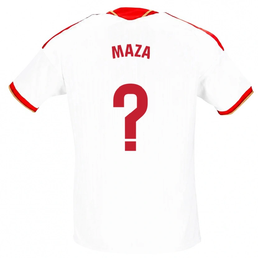 Danxen Pánské Manuel Maza #0 Bílá Červená Domů Hráčské Dresy 2026/27 Dres