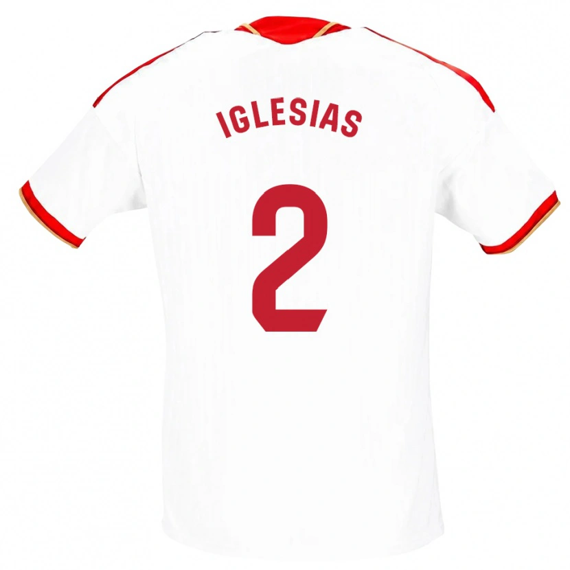 Danxen Pánské Juan Iglesias #2 Bílá Červená Domů Hráčské Dresy 2026/27 Dres