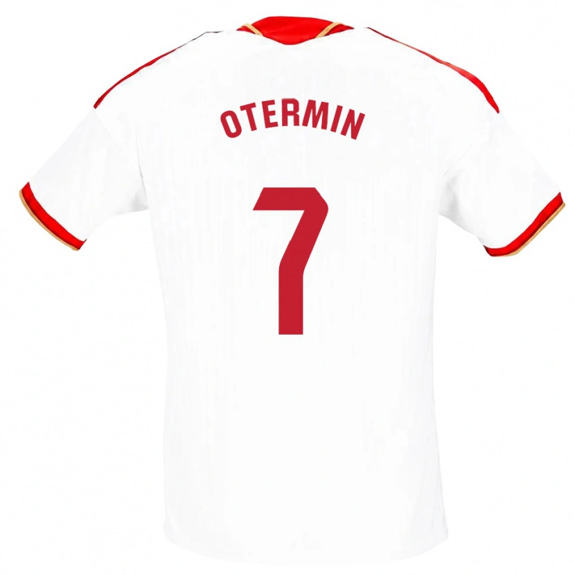 Danxen Pánské Rosa María Otermín Abella #7 Bílá Červená Domů Hráčské Dresy 2026/27 Dres