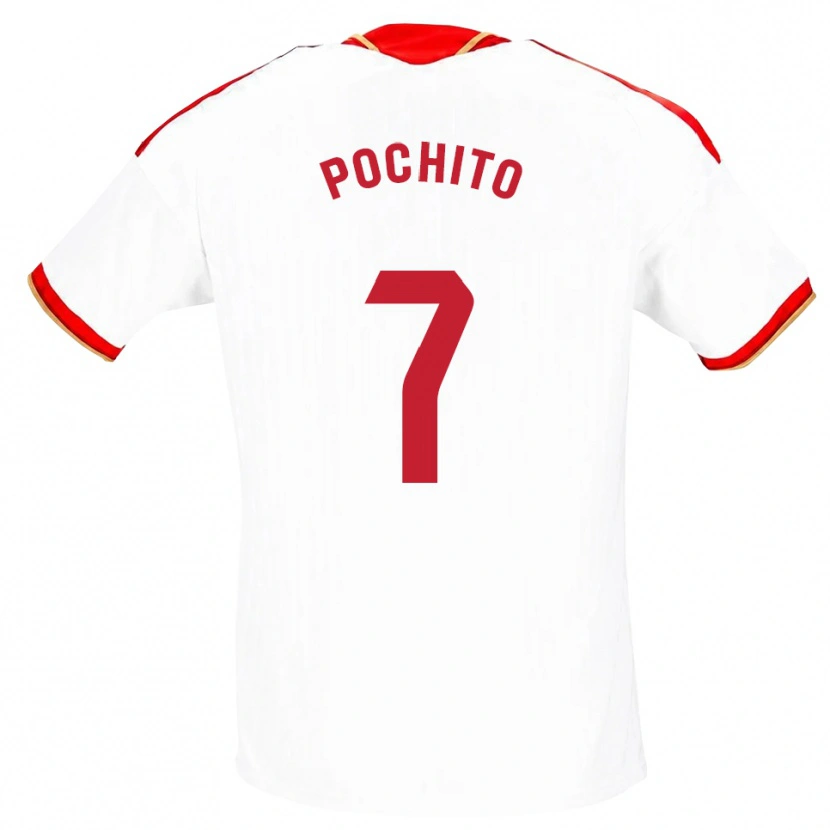 Danxen Pánské Pochito #7 Bílá Červená Domů Hráčské Dresy 2026/27 Dres