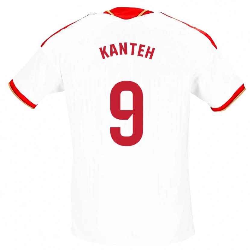 Danxen Pánské Fatoumata Kanteh I Cham #9 Bílá Červená Domů Hráčské Dresy 2026/27 Dres