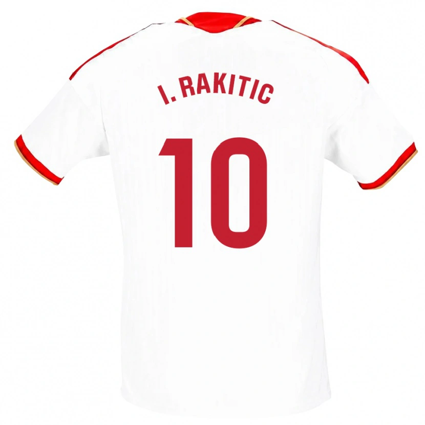 Danxen Pánské Ivan Rakitic #10 Bílá Červená Domů Hráčské Dresy 2026/27 Dres
