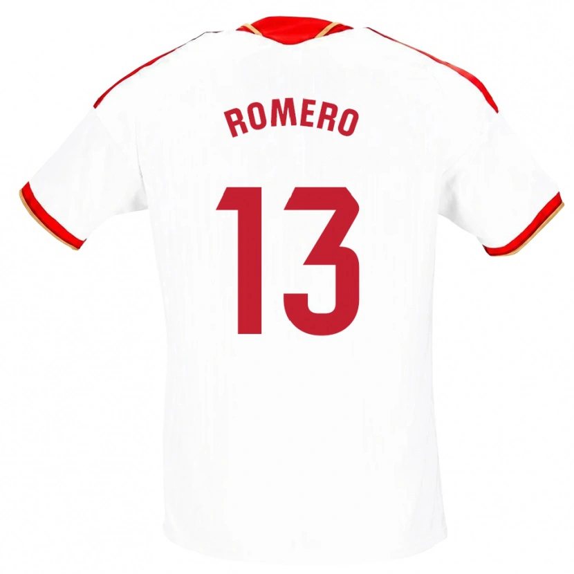 Danxen Pánské Rafael Romero #13 Bílá Červená Domů Hráčské Dresy 2026/27 Dres