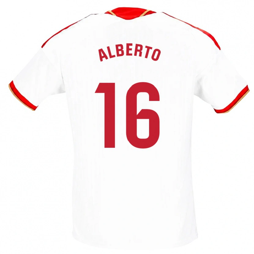Danxen Pánské Alberto González #16 Bílá Červená Domů Hráčské Dresy 2026/27 Dres