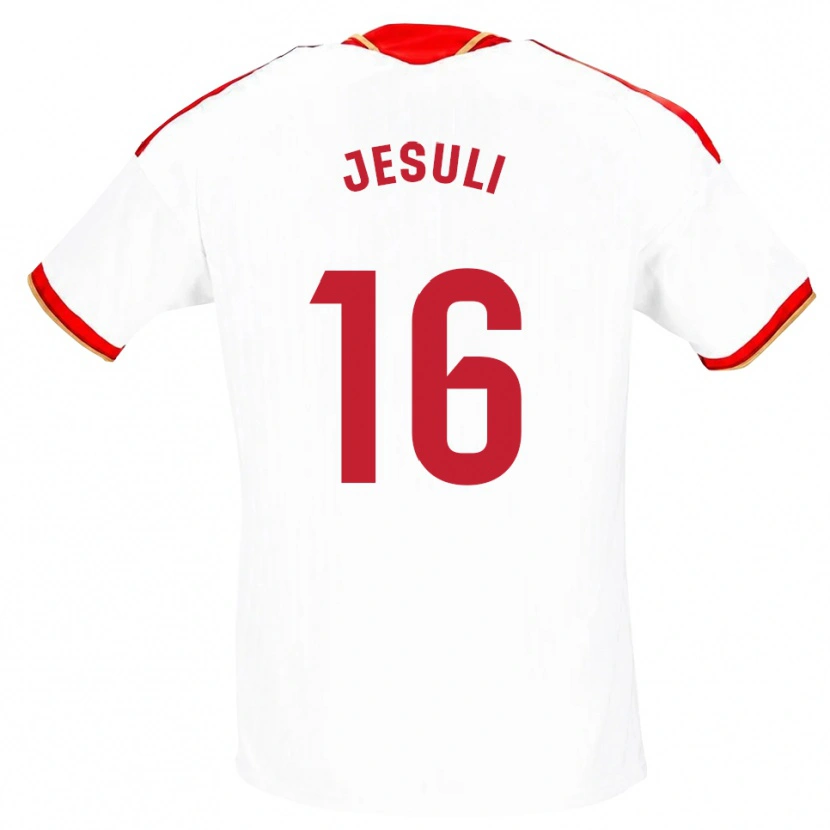 Danxen Pánské Jesuli #16 Bílá Červená Domů Hráčské Dresy 2026/27 Dres