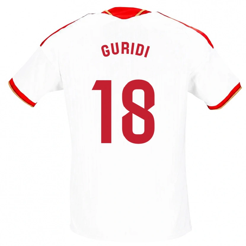 Danxen Pánské Jon Guridi #18 Bílá Červená Domů Hráčské Dresy 2026/27 Dres