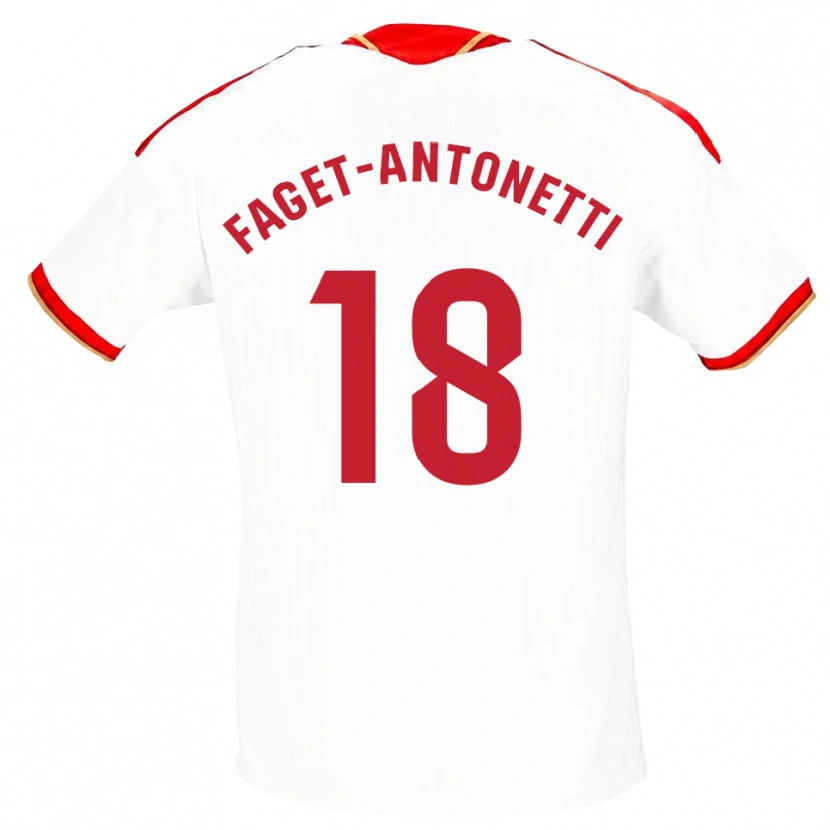 Danxen Pánské Roméo Faget-Antonetti #18 Bílá Červená Domů Hráčské Dresy 2026/27 Dres