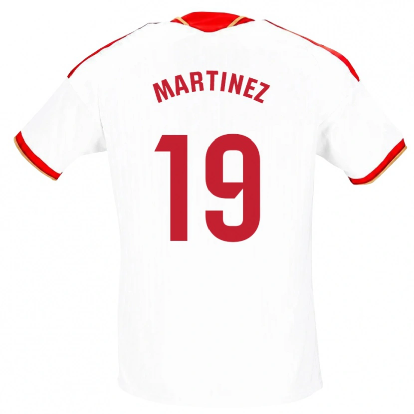 Danxen Pánské Gabri Martinez #19 Bílá Červená Domů Hráčské Dresy 2026/27 Dres