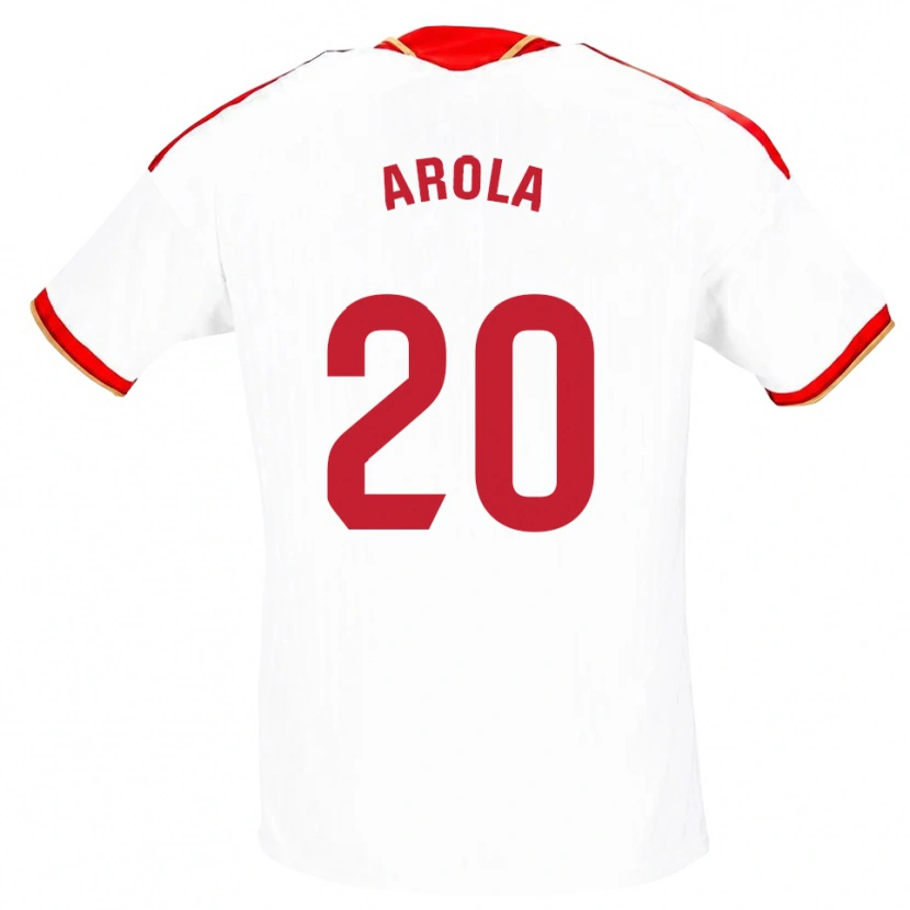 Danxen Pánské Arola Aparicio Gili #20 Bílá Červená Domů Hráčské Dresy 2026/27 Dres